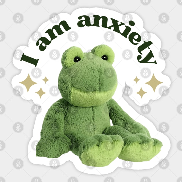 I am anxiety (dark text version) Sticker by CaityRoseArt